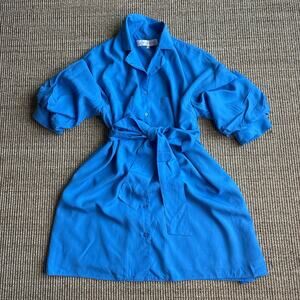 💙 Endless Rose Cobalt Blue Shirt Dress